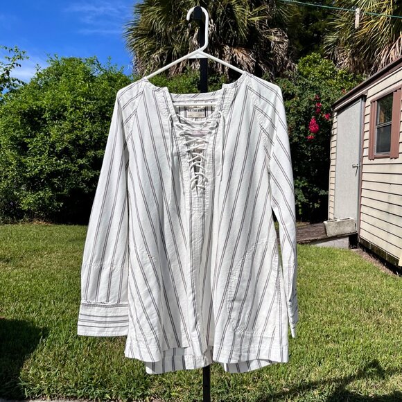 NWT We The Free People Lisbon Tunic 100% Cotton Striped Top Size S - Picture 3 of 12